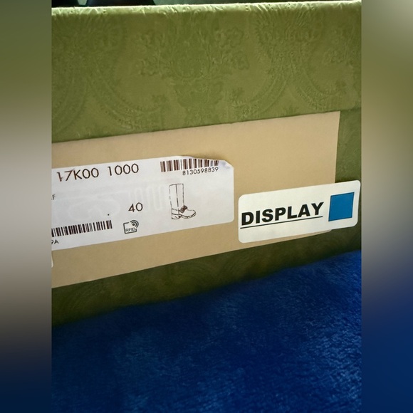 NEW GUCCI KNEE-HIGH LOGO BLACK LEATHER BOOTS -WOMEN US 10 EU 40 - Picture 12 of 12